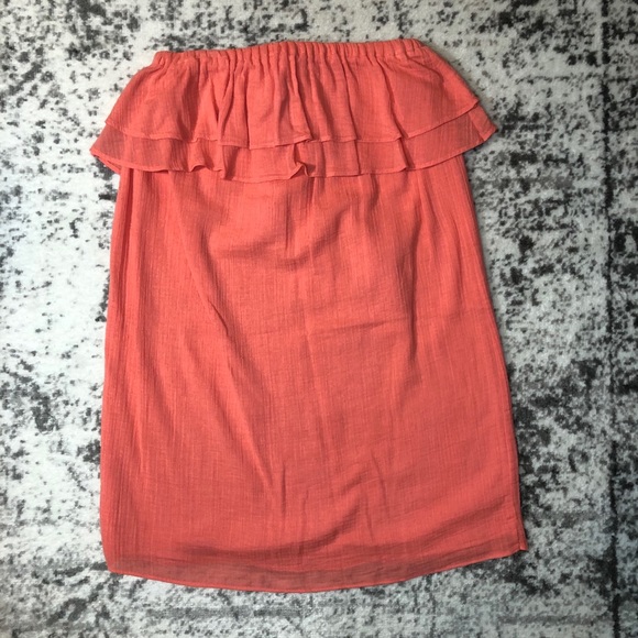 J.Crew Coral Strapless Bow Mini Dress - Picture 3 of 8